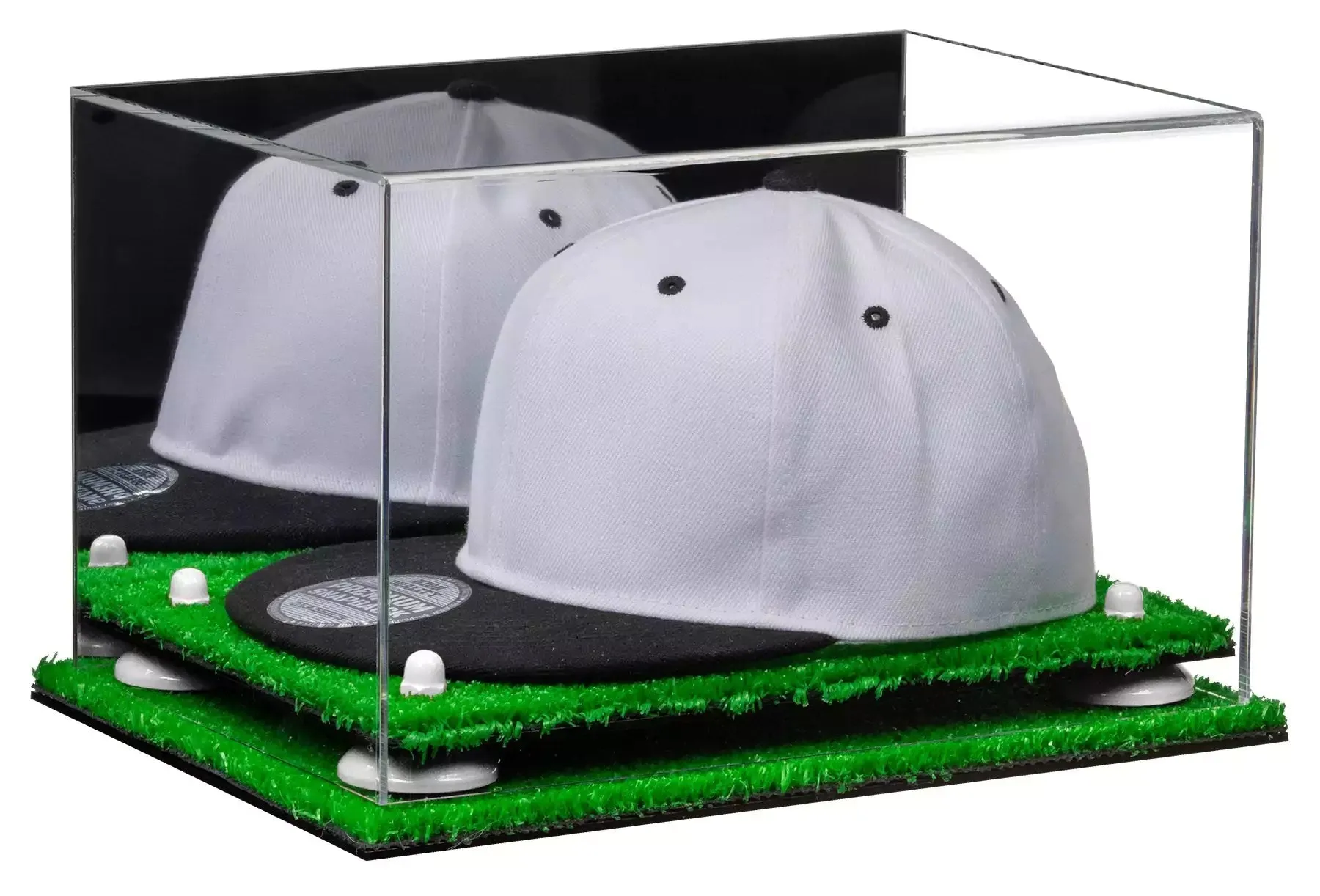 Snapback Hat or Baseball Cap Display Case - Mirror No Wall Mounts (A018/V40)