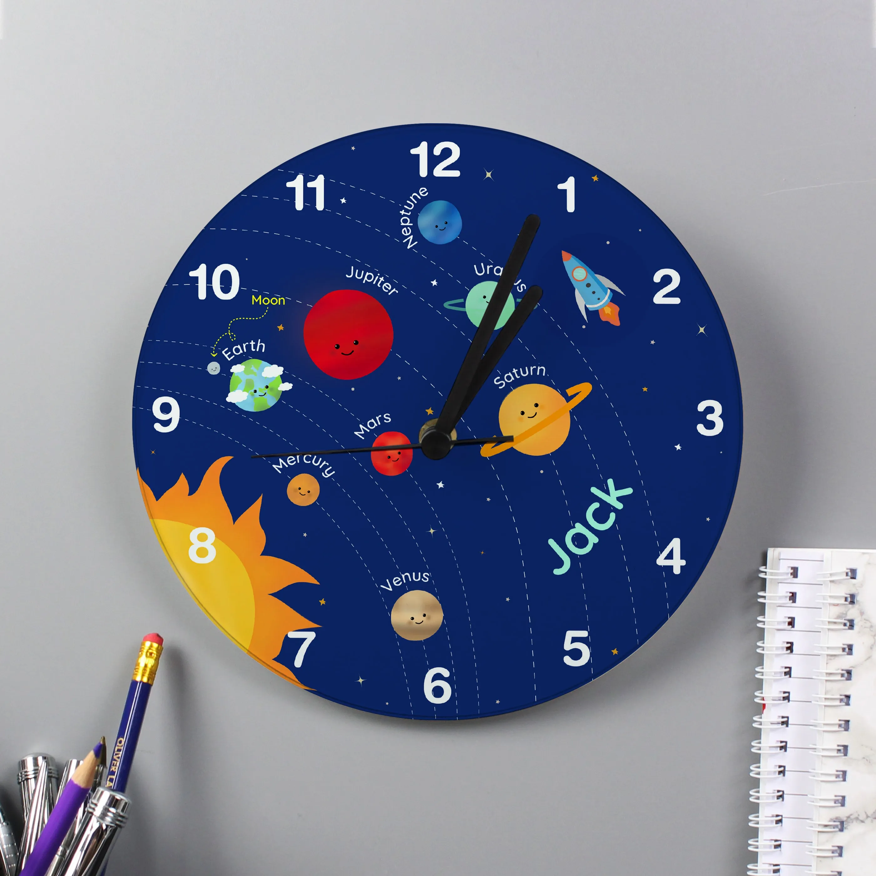 Solar System - Personalised Wall Clock