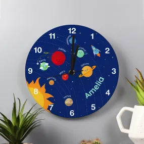 Solar System - Personalised Wall Clock