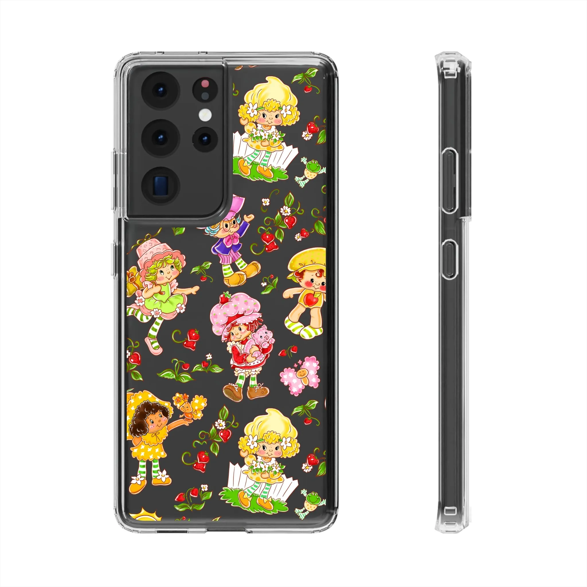 Strawberry Clear Phone Case! Inspired Hand drawn Unique Gift