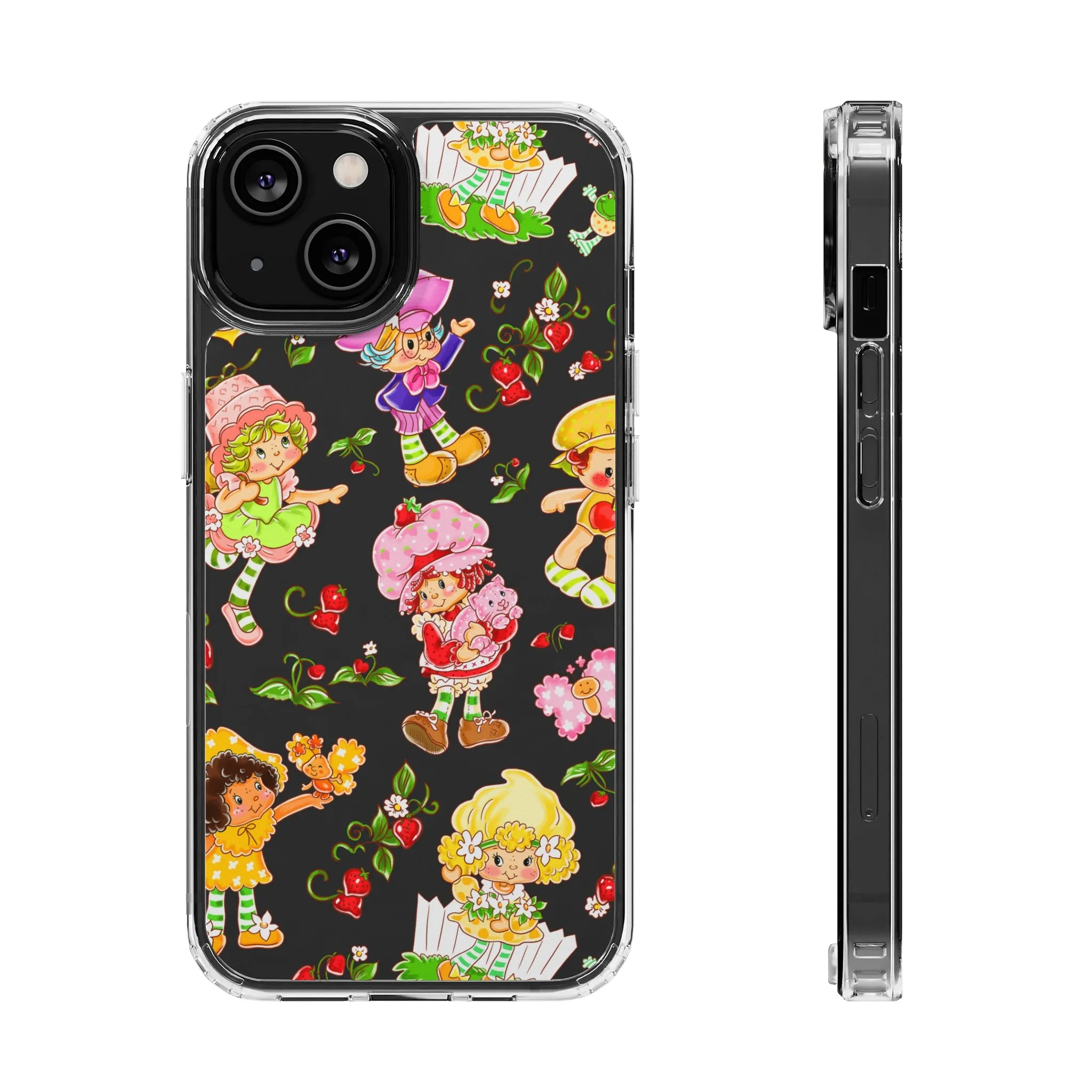 Strawberry Clear Phone Case! Inspired Hand drawn Unique Gift