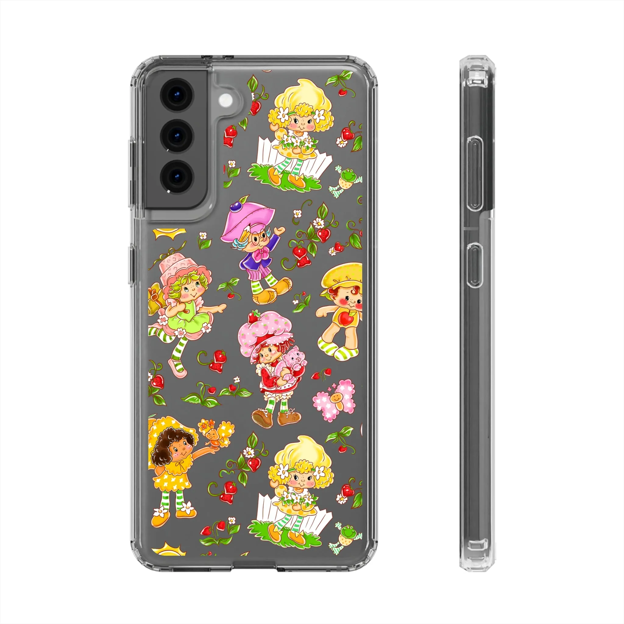 Strawberry Clear Phone Case! Inspired Hand drawn Unique Gift