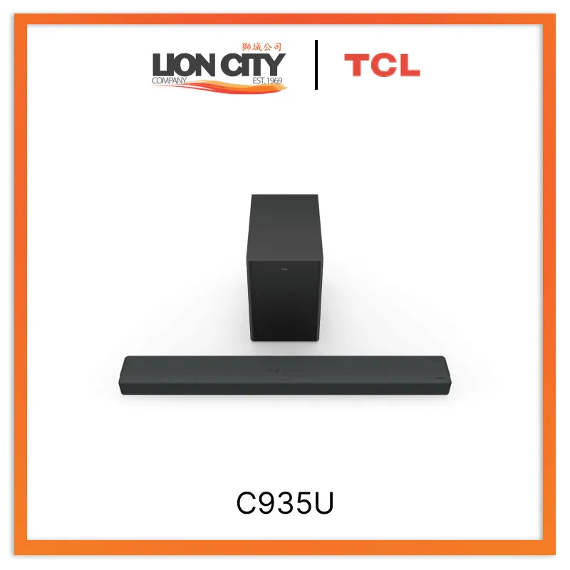 TCL C935U  5.1.2 Channel Dolby Atmos Soundbar with Wireless Subwoofer