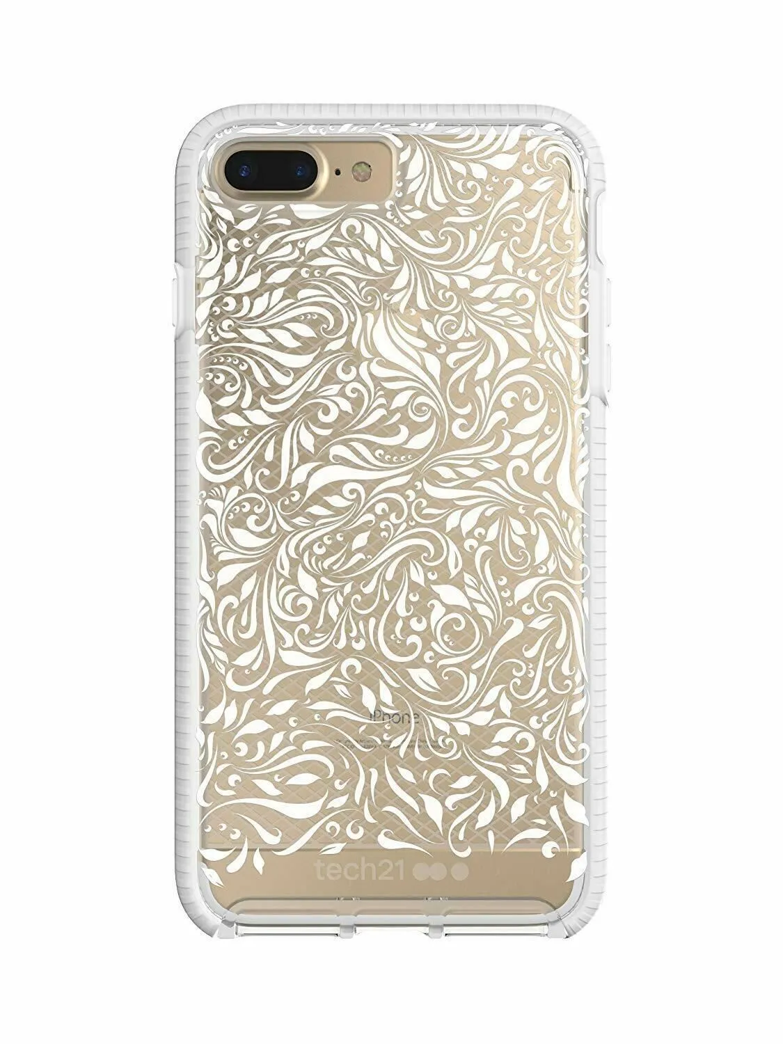 Tech21 Evo Check Lace Case Cover iphone 7 8 Plus 5.5" White Clear T21-5676