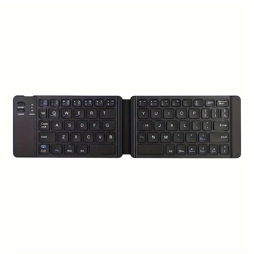 Ultra-Silent Foldable Wireless Keyboard - Bi/Tri-Fold, Universal Compatibility, Slim & Portable - Ideal for Office & Travel