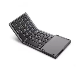 Ultra-Silent Foldable Wireless Keyboard - Bi/Tri-Fold, Universal Compatibility, Slim & Portable - Ideal for Office & Travel