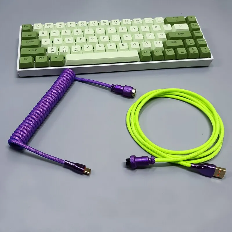 USB keyboard cable Coiled cable type C Mechanical keyboard wire