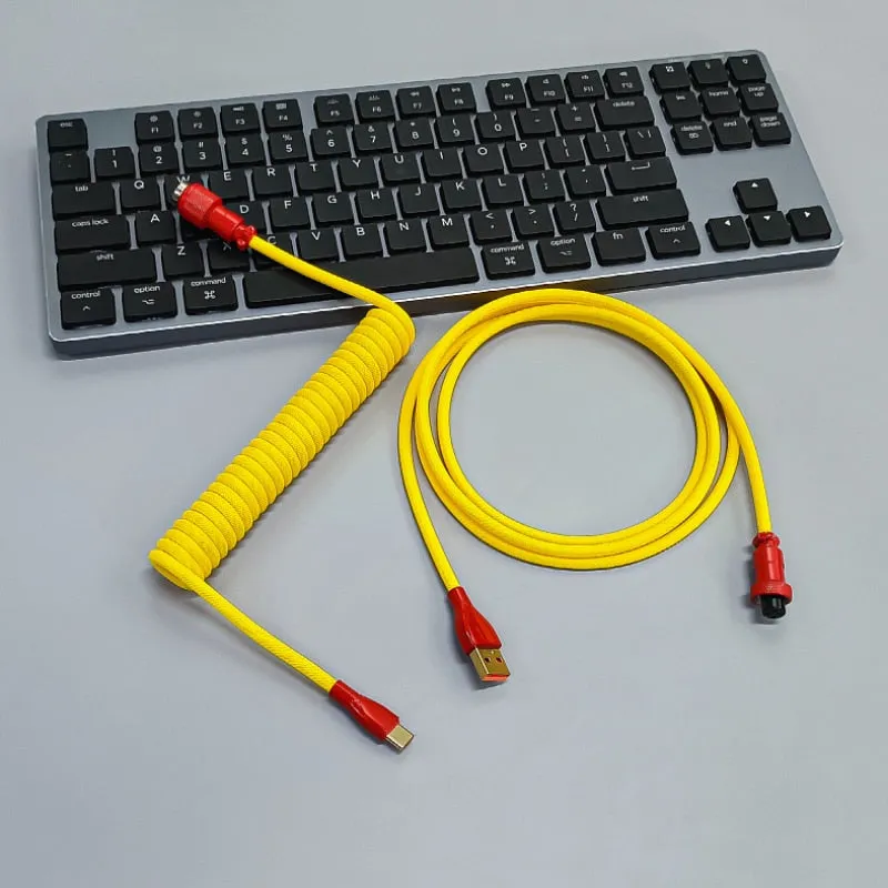 USB keyboard cable Coiled cable type C Mechanical keyboard wire