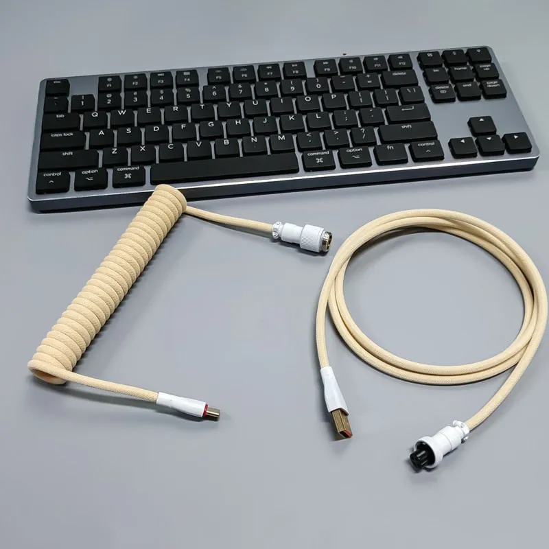 USB keyboard cable Coiled cable type C Mechanical keyboard wire