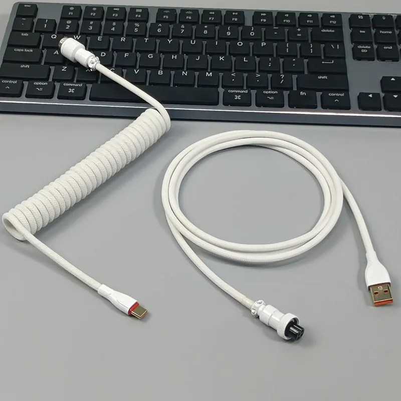 USB keyboard cable Coiled cable type C Mechanical keyboard wire