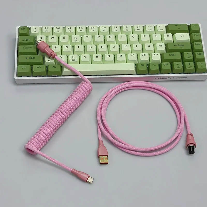 USB keyboard cable Coiled cable type C Mechanical keyboard wire