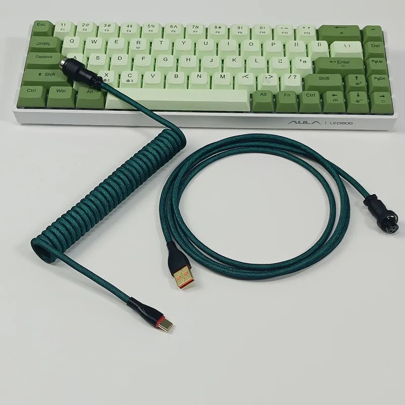 USB keyboard cable Coiled cable type C Mechanical keyboard wire