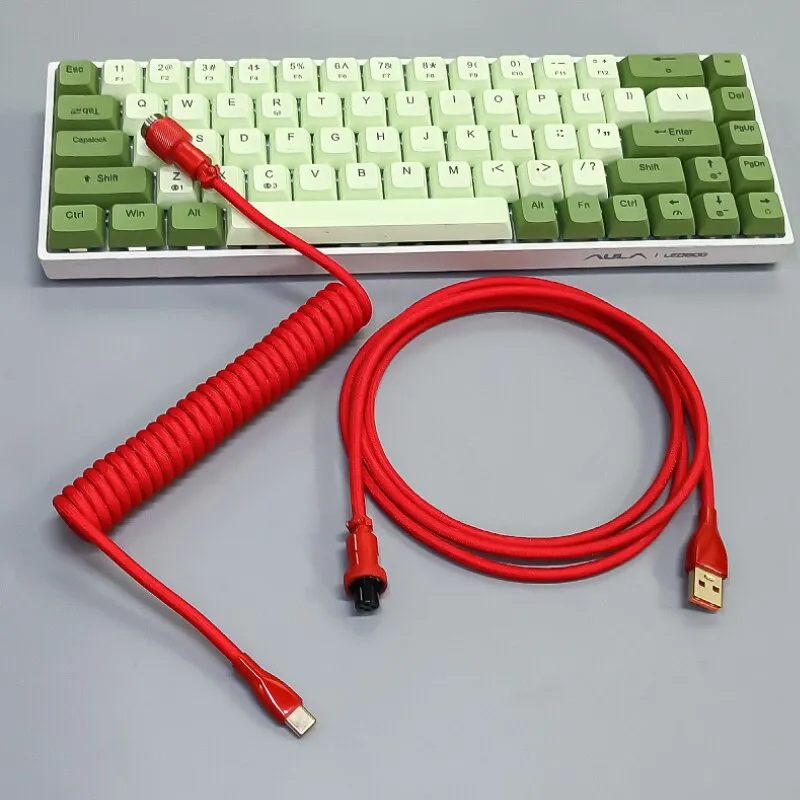 USB keyboard cable Coiled cable type C Mechanical keyboard wire