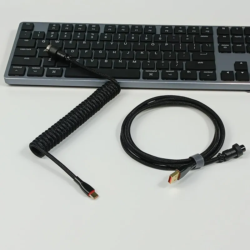 USB keyboard cable Coiled cable type C Mechanical keyboard wire