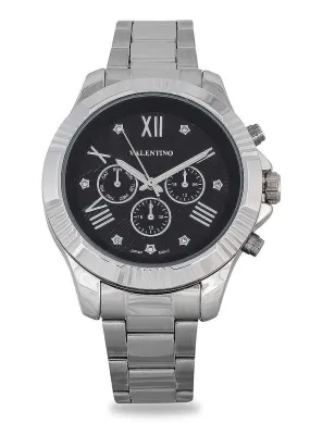 Valentino 20122303-BLACK DIAL Stainless Steel Watch for Women