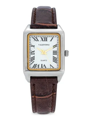 Valentino 20122376-BRWN STRAP - GOLD DIAL Leather Strap Analog Watch for Women