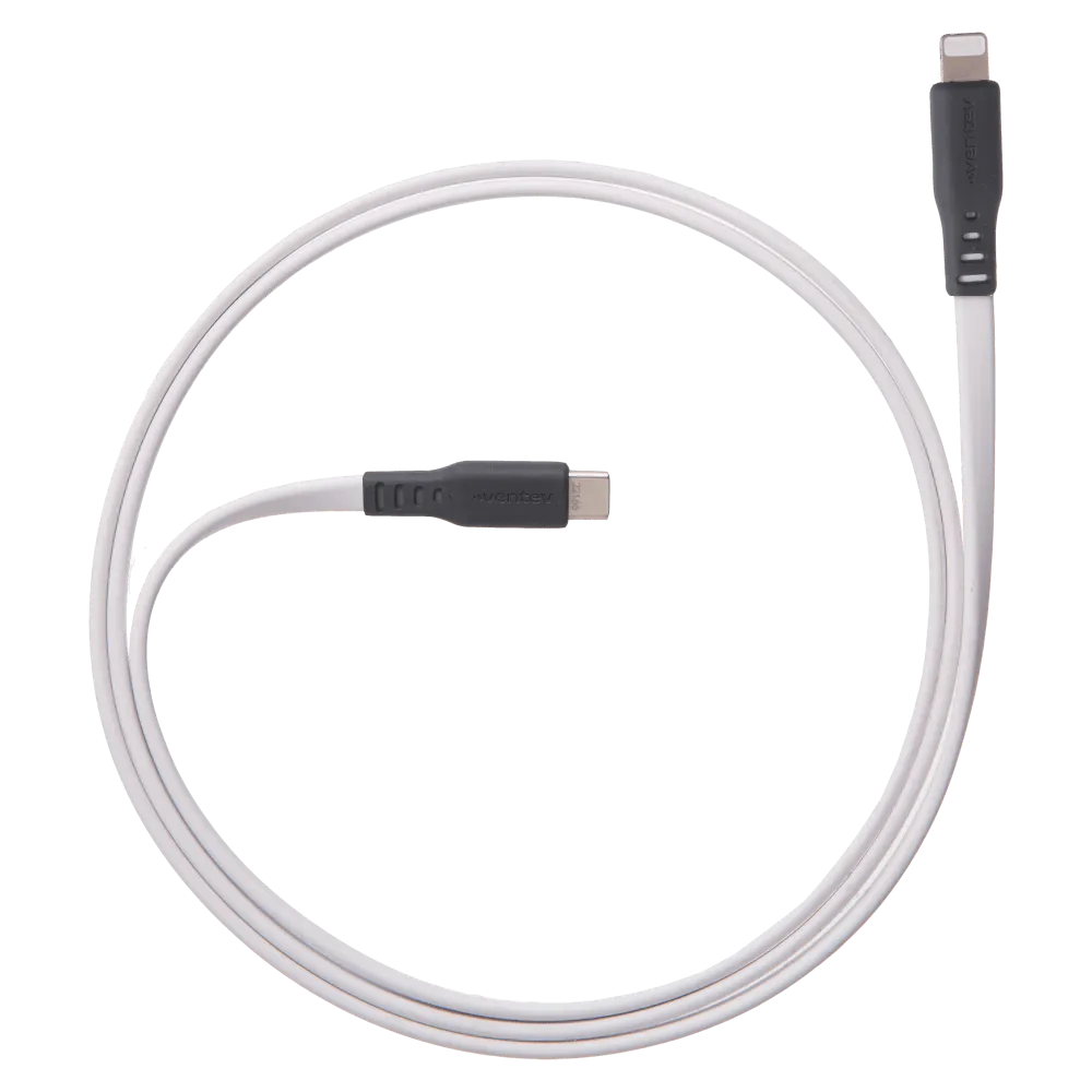 Ventev Chargesync Flat USB C to Apple Lightning Cable 3ft by Ventev