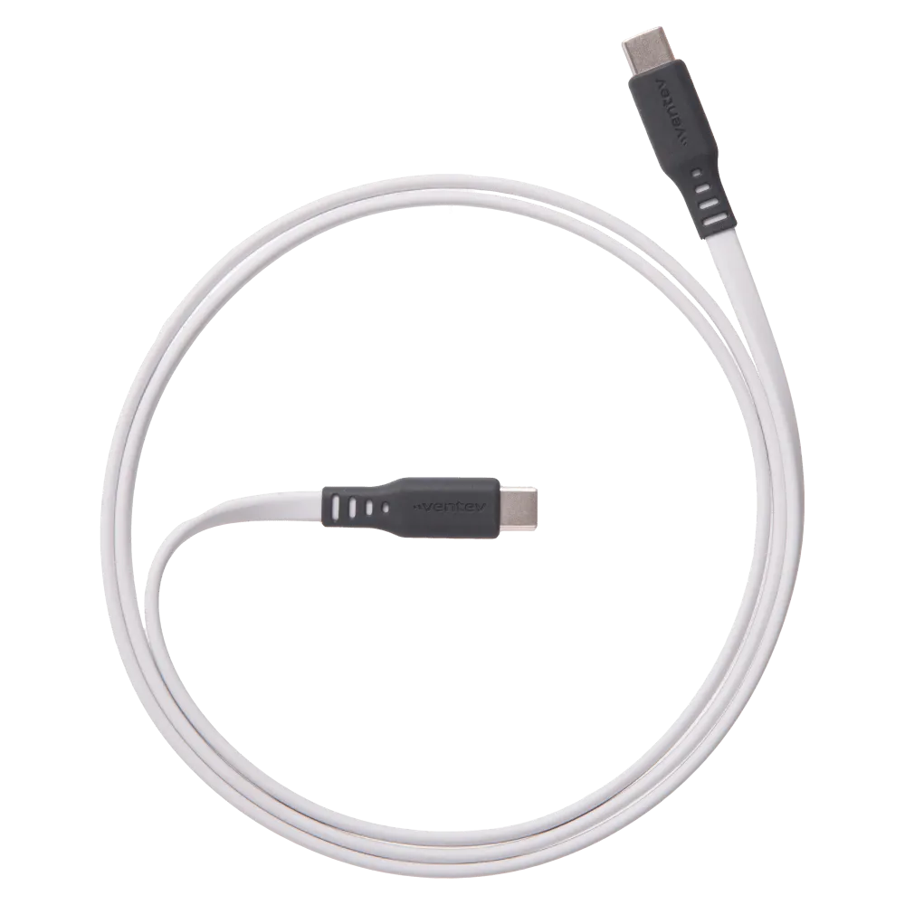 Ventev Chargesync Flat USB C to USB C Cable 6ft by Ventev