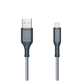 Ventev High Speed USB A to Apple Lightning Braided Cable with 2x the Copper for Faster Charging 6ft Gray by Ventev