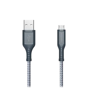 Ventev High Speed USB A to Micro USB Braided Cable with 2x the Copper for Faster Charging 6ft Gray by Ventev