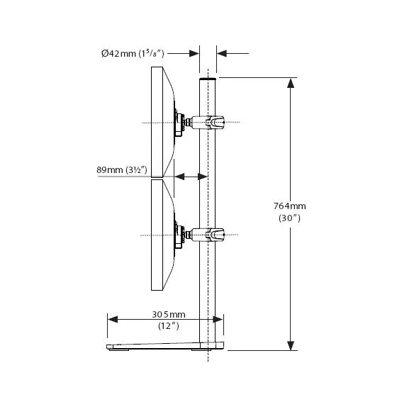 Visidec Freestanding Double Vertical