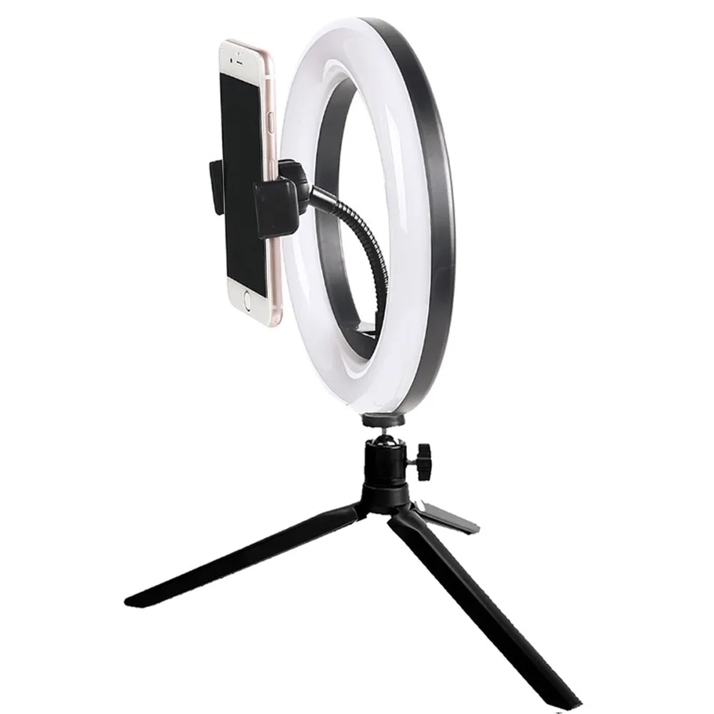 Vivitar 8 Inch LED VIV-RL8KIT Ring Light Dimmable Lamp for Smartphone with Tripod Mount Stand