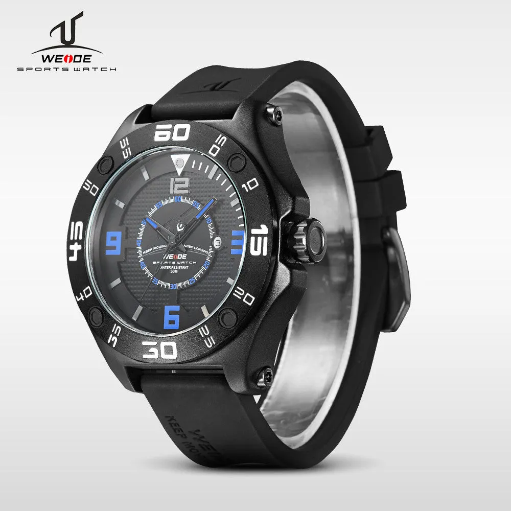 WEIDE Brand New Universe Series Quartz Watch Wristwatches Silicone Band Analog Calendar Display Waterproof Suitable For Diving