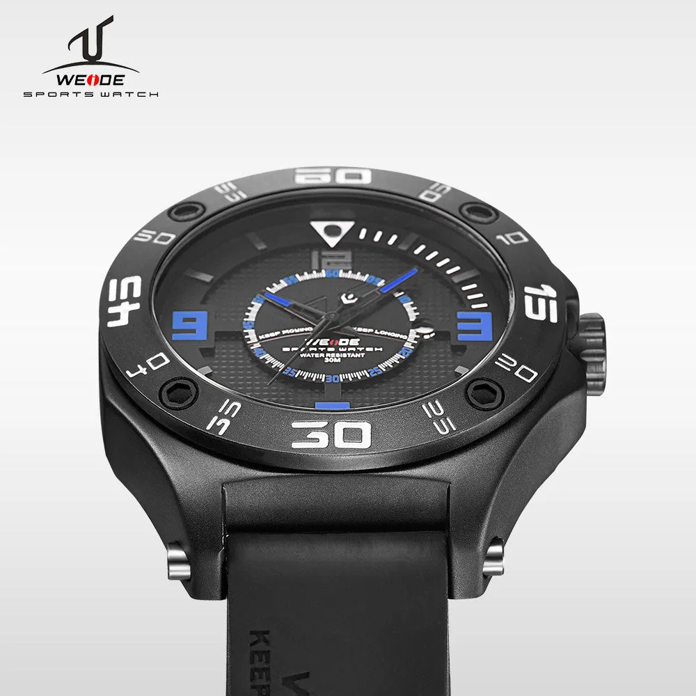 WEIDE Brand New Universe Series Quartz Watch Wristwatches Silicone Band Analog Calendar Display Waterproof Suitable For Diving