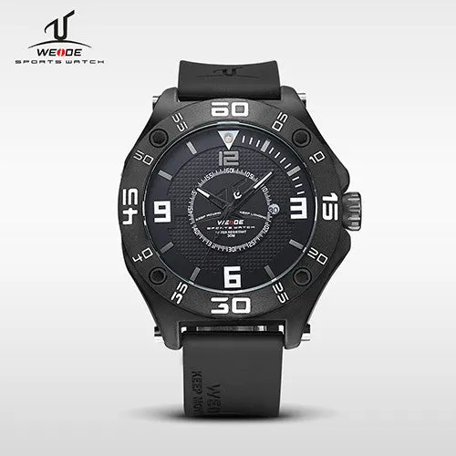 WEIDE Brand New Universe Series Quartz Watch Wristwatches Silicone Band Analog Calendar Display Waterproof Suitable For Diving