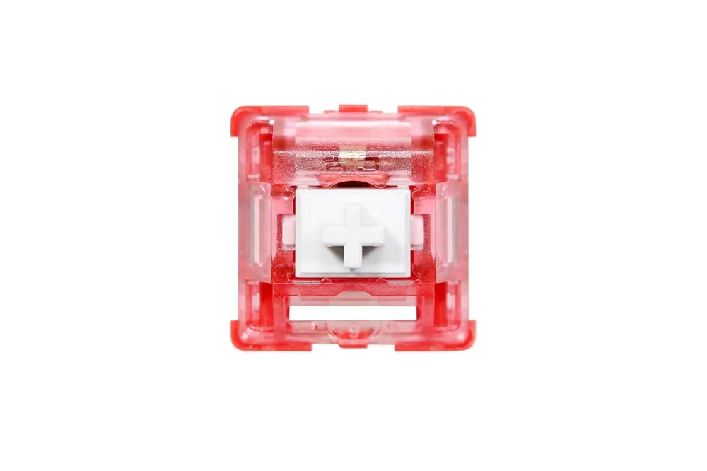 [Wholesale] CIY Red Lotus Switch Linear 45g Clear Red Top Switch mx stem switch for mechanical keyboard 50m Factory Stem Lubed PC Nylon POK