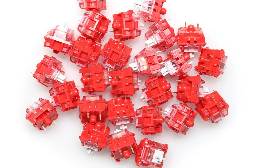 [Wholesale] CIY Red Lotus Switch Linear 45g Clear Red Top Switch mx stem switch for mechanical keyboard 50m Factory Stem Lubed PC Nylon POK