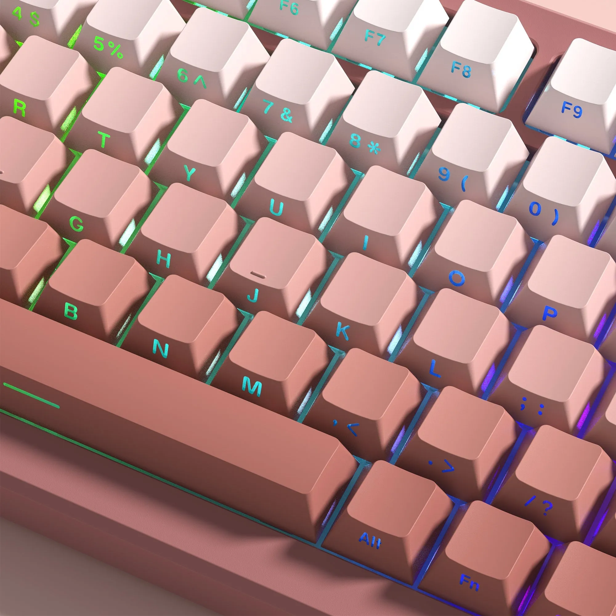 Womier Gradient Series 136-Key Shine-Through Cherry Profile Double-Shot PBT Keycap