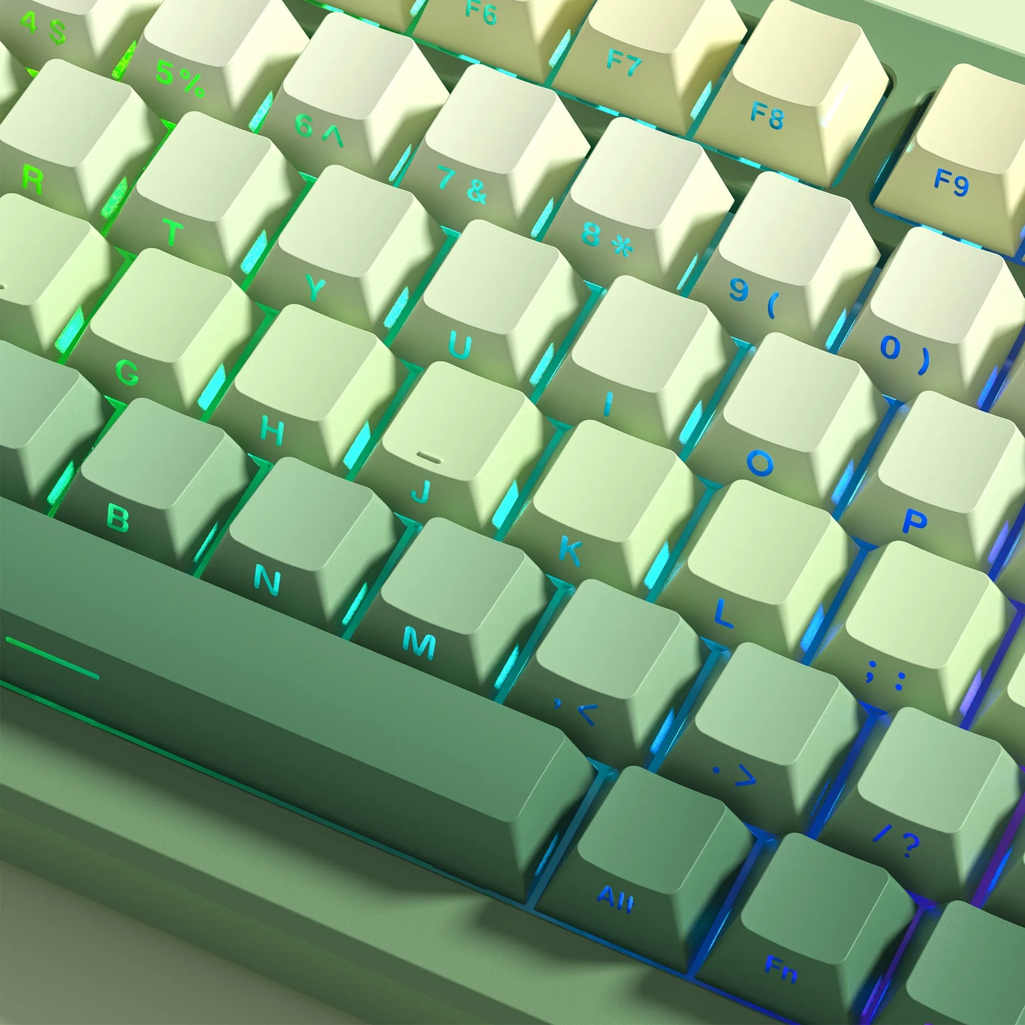 Womier Gradient Series 136-Key Shine-Through Cherry Profile Double-Shot PBT Keycap