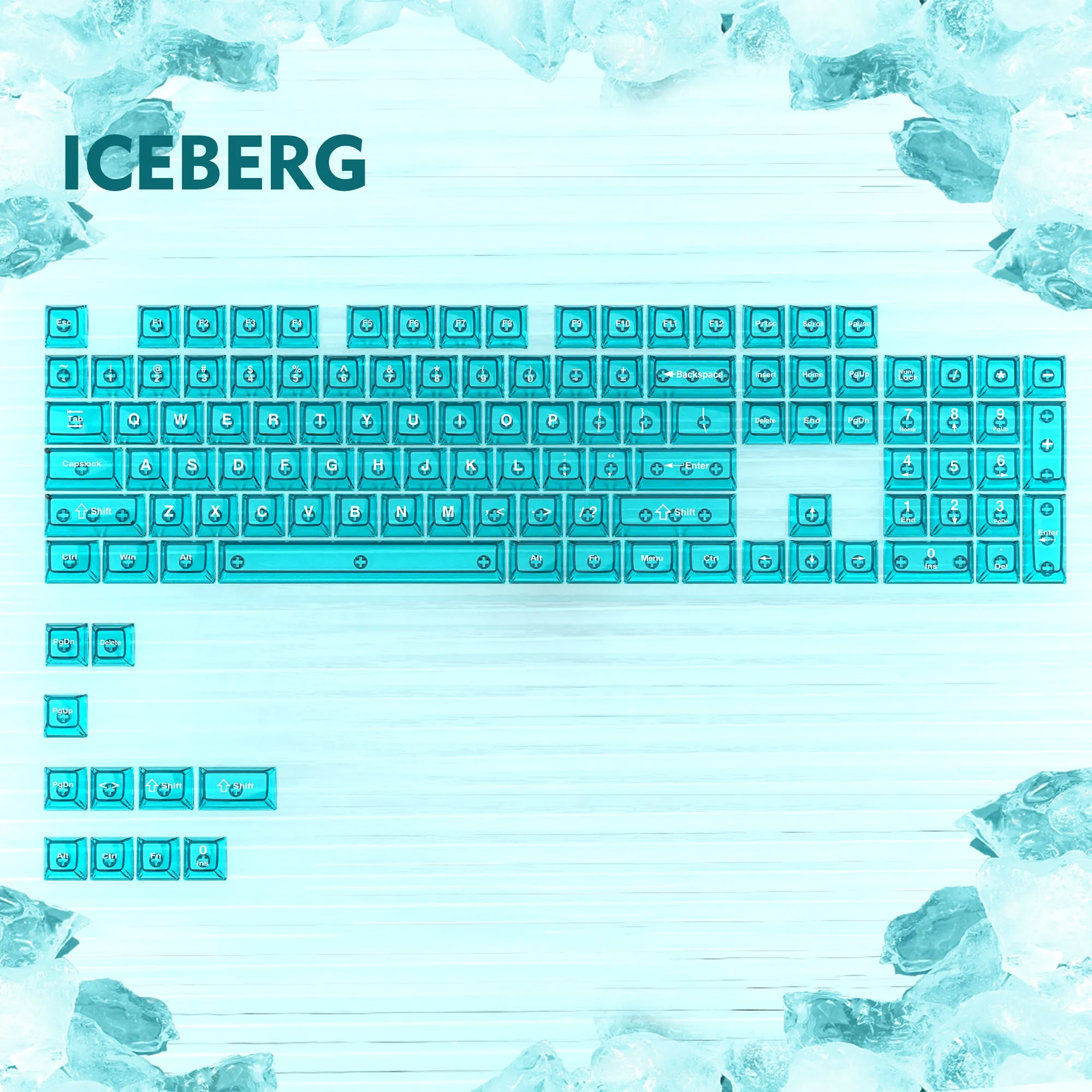 Womier Iceberg 115-Key MDA Profile Double-Shot PBT Keycap Set