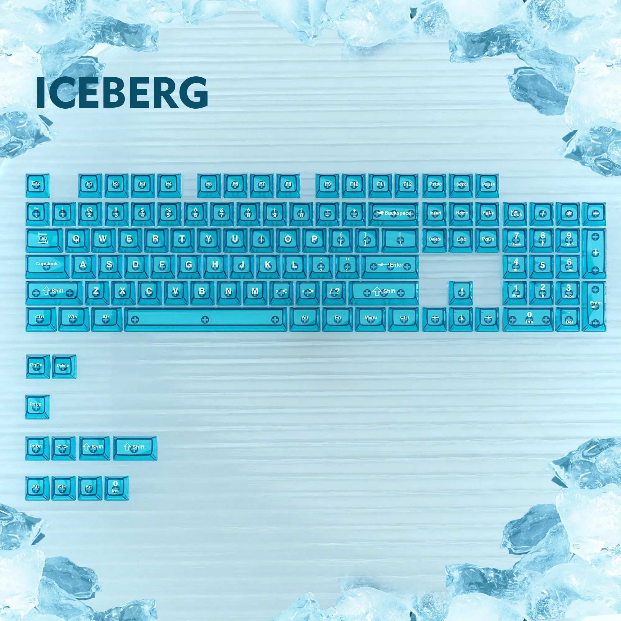 Womier Iceberg 115-Key MDA Profile Double-Shot PBT Keycap Set