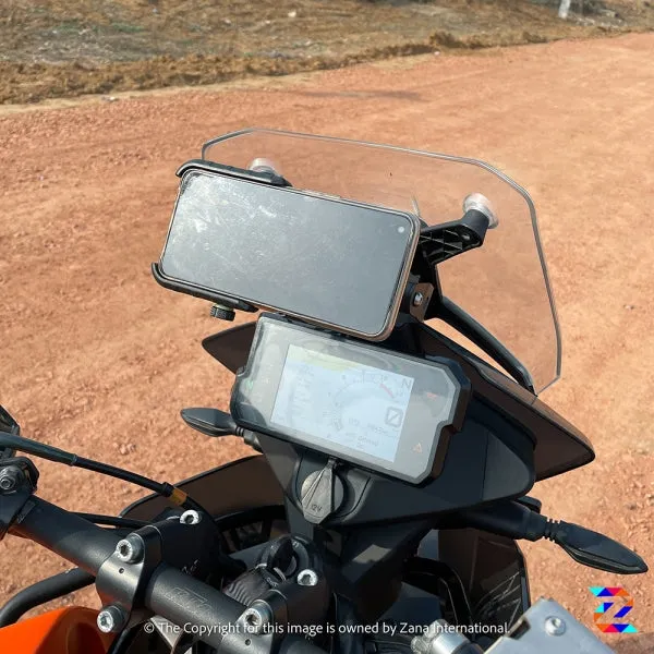 ZANA NEW AND BIG GPS MOUNT KTM ADVENTURE 390 /390 X (MADE OF ALUMINIUM & STAINLESS STEEL) (ZI-8157)