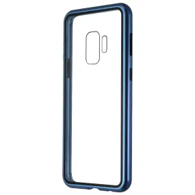 Zore Hybrid Glass Series Case for Samsung Galaxy S9 - Clear/Blue